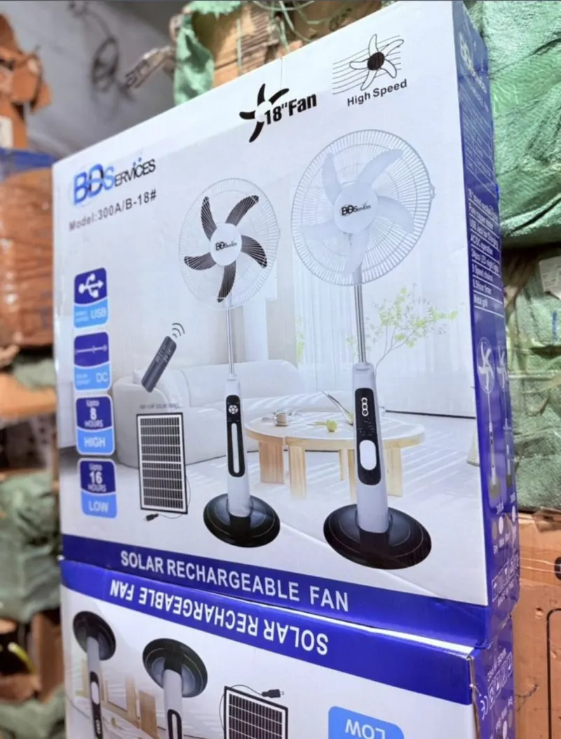 Ventilateur Solaire Rechargeable BDS Services 18" Modèle 300A