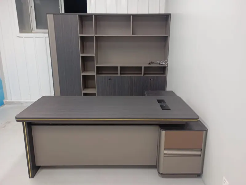 Bureau de Direction en L – Design Moderne avec Caisson & Rangement – photo 2