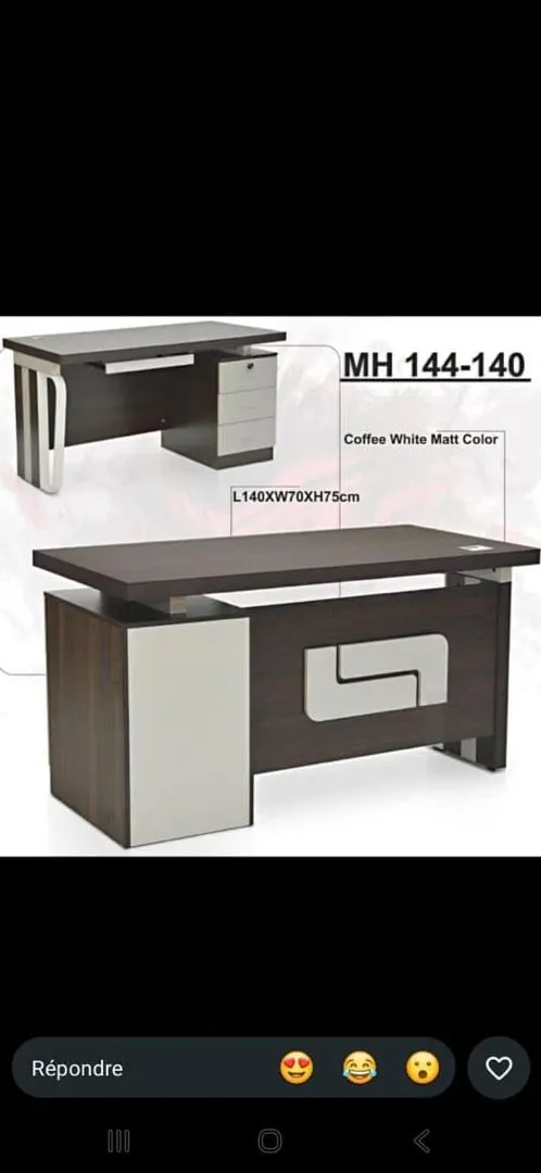 Bureau de Direction MH 144-140 – Coffee White Matt, L140cm