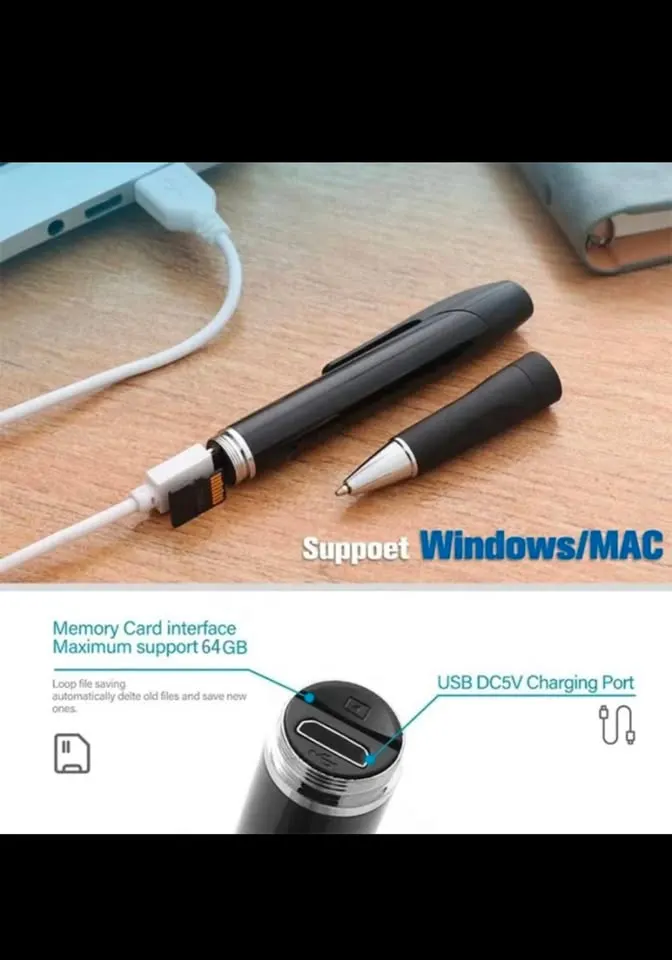 Caméra sécurité portable crayon HD 1080P – photo 4