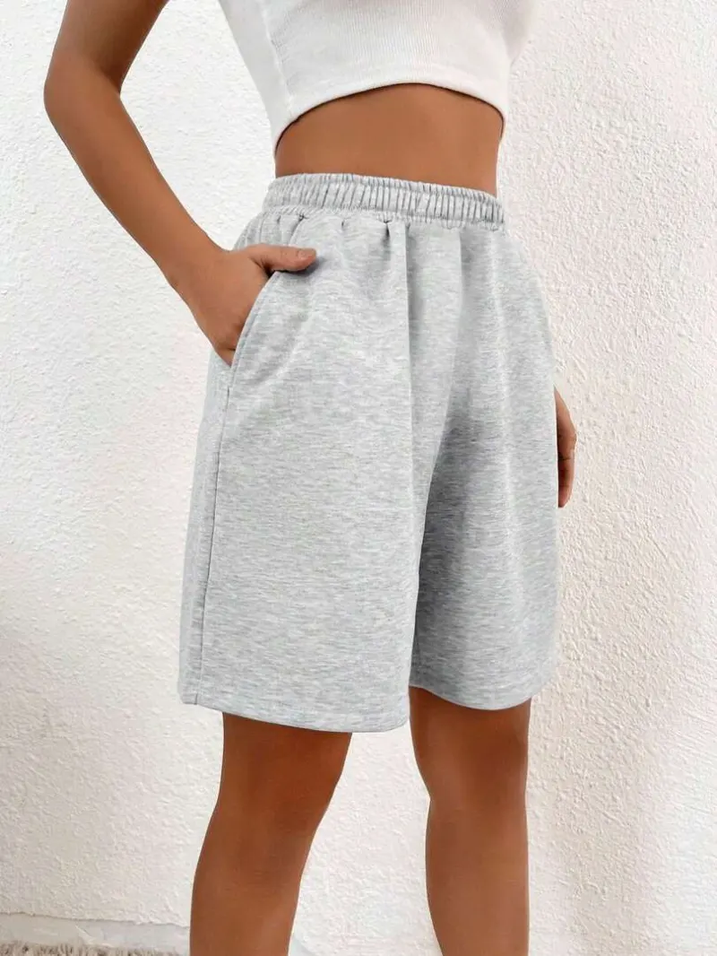 Short décontracté gris léger sportif – photo 1