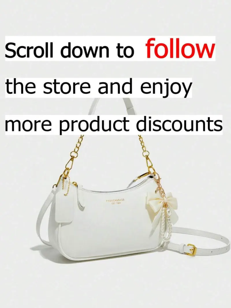 Sac bandoulière blanc épaulé {prefix}posts mode – photo 2