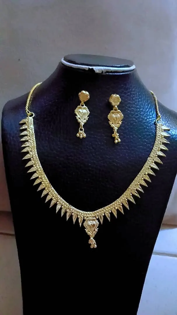 Collier & Boucles d'Oreilles Style Oriental Doré ensembles
