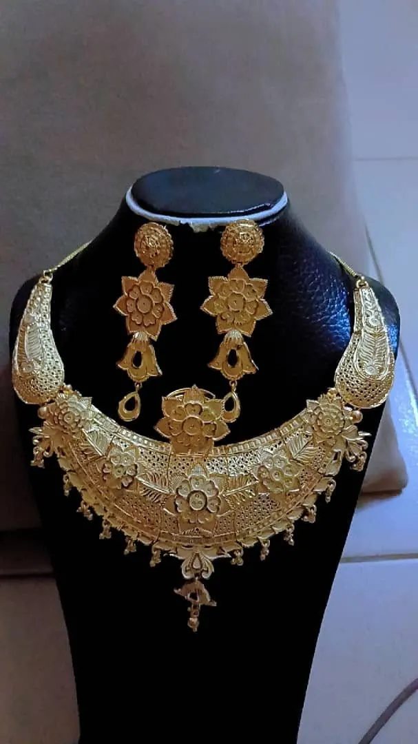 Collier & Boucles d'Oreilles Style Oriental Doré shic