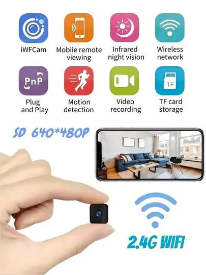 Mini Caméra WiFi 1080P – Vision Nocturne