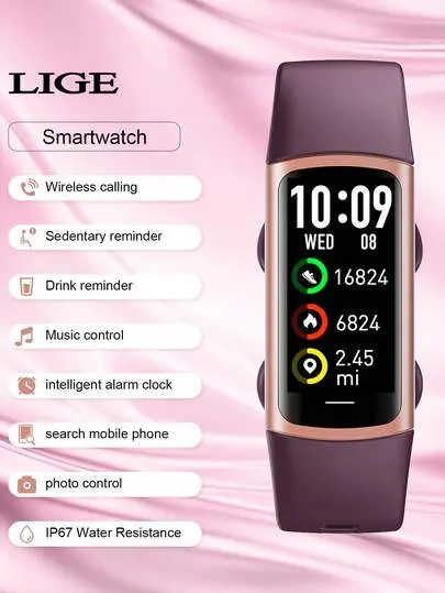 Bracelet connecté LIGE avec suivi sportif