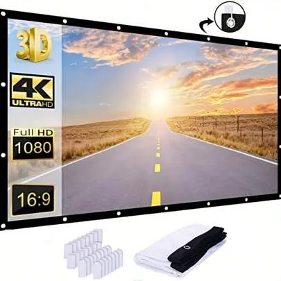 Écran de projection pliable 16:9 – 60 à 150 pouces