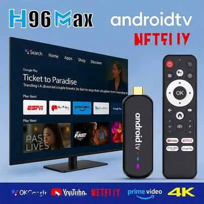 Clé Android TV 4K – 2/16 Go, Wi-Fi double bande