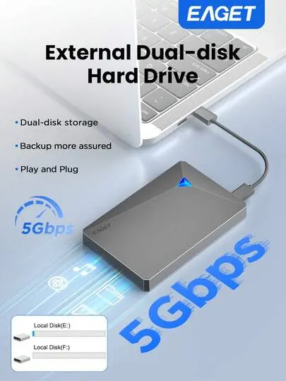 Disque dur externe EAGET USB 3.0 – 500 Go