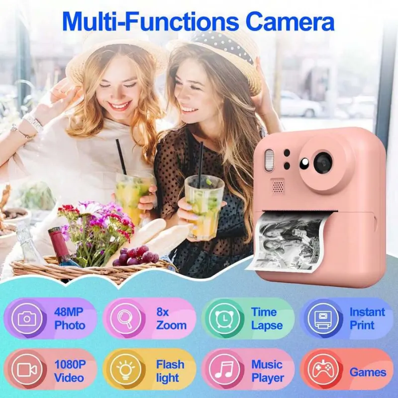 Appareil Photo Instantané + Imprimante 1080P – photo 3