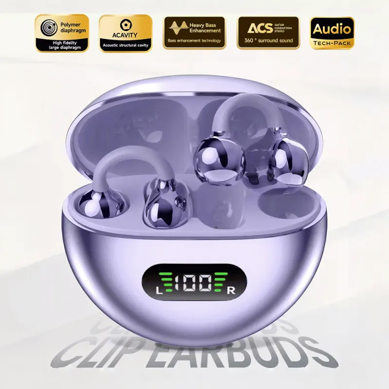 Écouteurs Clip Bluetooth 6.0 Sport TWS – photo 1