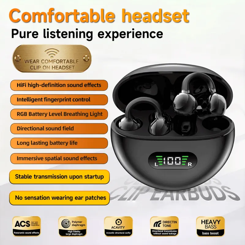 Écouteurs Clip Bluetooth 6.0 Sport TWS – photo 3