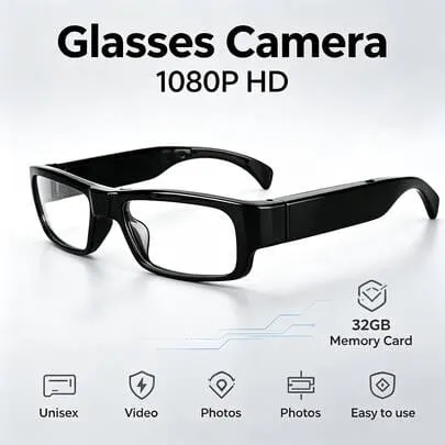Lunettes caméra sport 1080p avec carte 32 Go