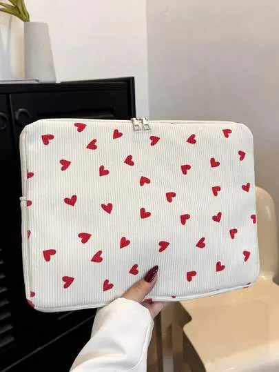 Sacoche cœur rouge pour ordinateur portable 11 à 15 pouces