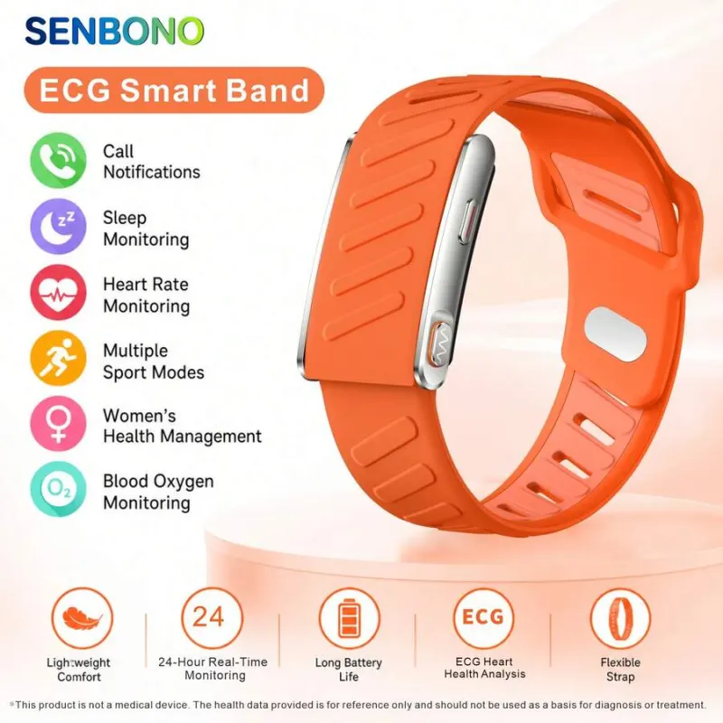 Bracelet Fitness SENBONO avec ECG – photo 1