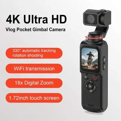 NEWPOCKET Caméra d’action 4K rotative avec suivi 330°