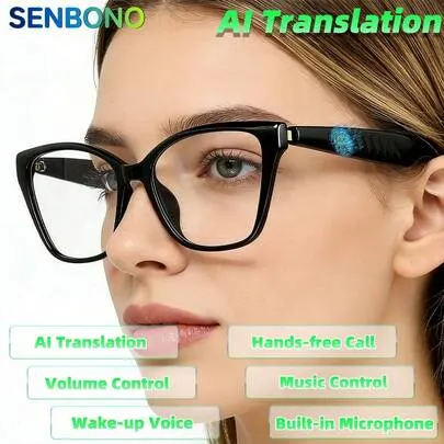 Lunettes intelligentes SENBONO avec traduction IA