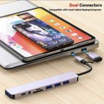 Hub USB-C 8-en-1 avec USB 3.0, Lecteur SD, Audio – Image 2