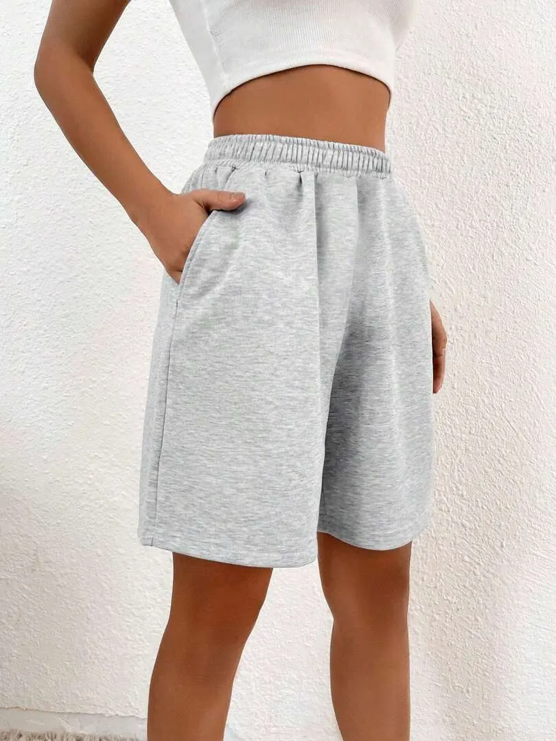 Short décontracté gris léger sportif – Image 2