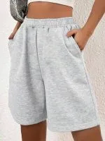 Short décontracté gris léger sportif – Image 4