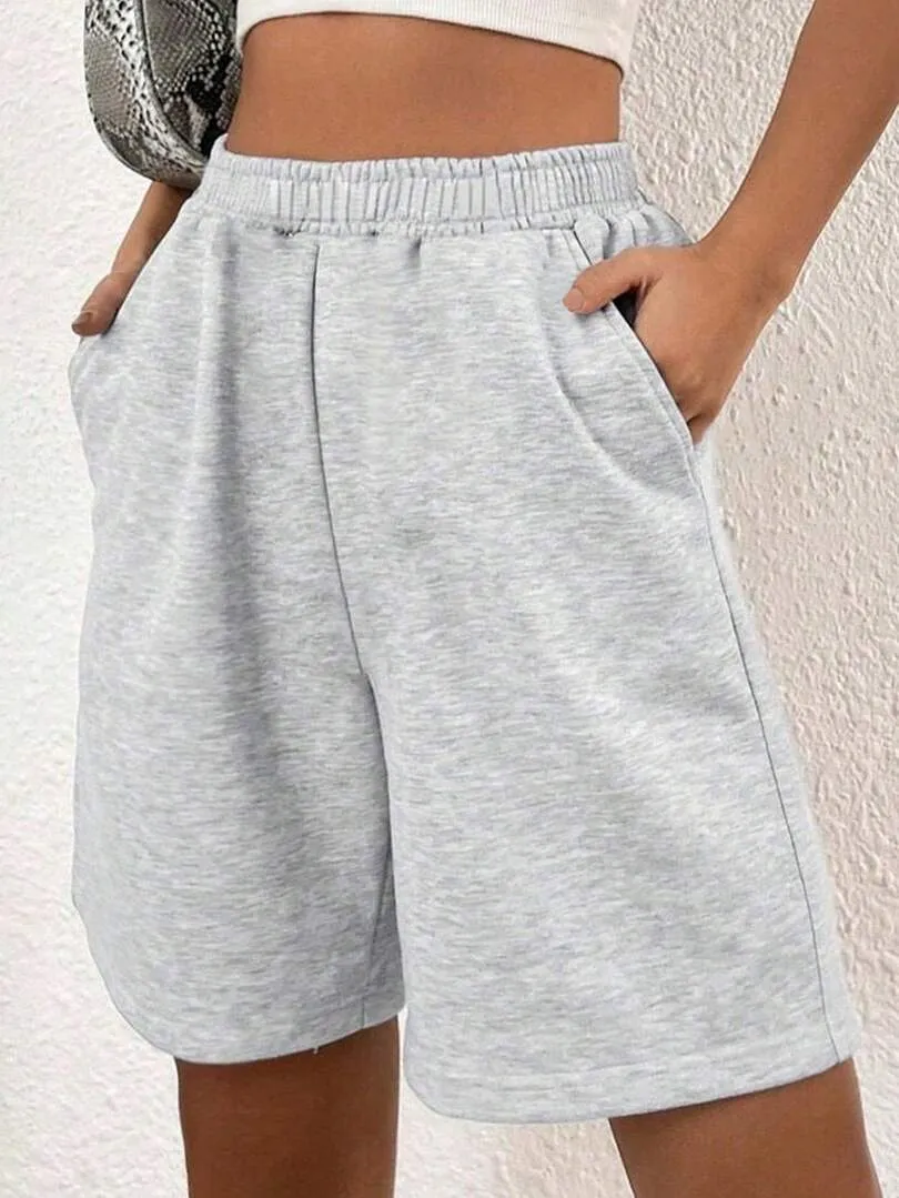 Short décontracté gris léger sportif – Image 4