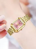 Ensemble bijoux 2 pièces montre bracelet or – Image 2