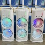 Mini Ventilateur Tour Double Turbine LED RGB Rechargeable