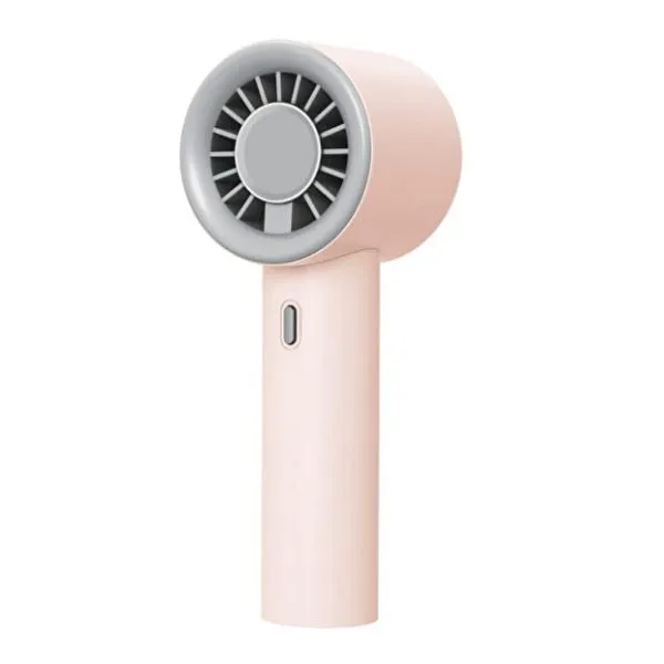 Mini ventilateur à main rose rechargeable par USB