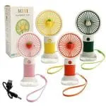 Collection de mini ventilateurs rechargeables en plusieurs couleurs