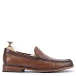 Mocassins confortables marron en cuir pour homme