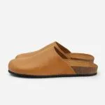Mules unisexes camel marron avec semelle confortable en liège