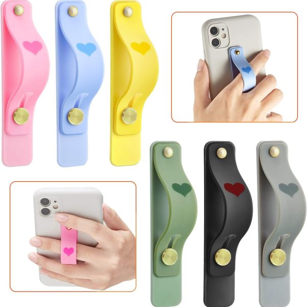 Ensemble de supports de doigt en silicone coloré pour téléphone