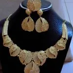 Collier & Boucles d'Oreilles Style Oriental Doré shics-2