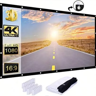 Écran de projection pliable 16:9 – 60 à 150 pouces