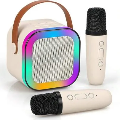 Enceinte karaoké Bluetooth avec microphone et LED RGB