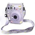 Ensemble De 3 Mini-boîtes De Rangement Transparent Design Floral Violet Avec Corde De Suspension Et Autocollants