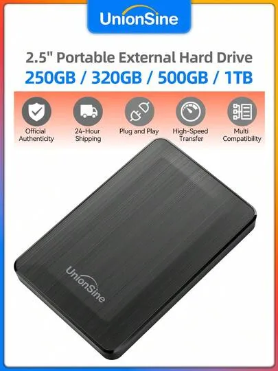 Disque dur externe UnionSine USB 3.0 – 250 Go à 1 To