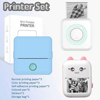 1751420255fa28eb8d1a848a9c478e67370eeba3c1_thumbnail_405x552.jpg Kit mini imprimante photo thermique Bluetooth – 22 pièces