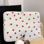 Sacoche cœur rouge pour ordinateur portable 11 à 15 pouces