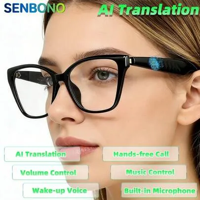 Lunettes intelligentes SENBONO avec traduction IA