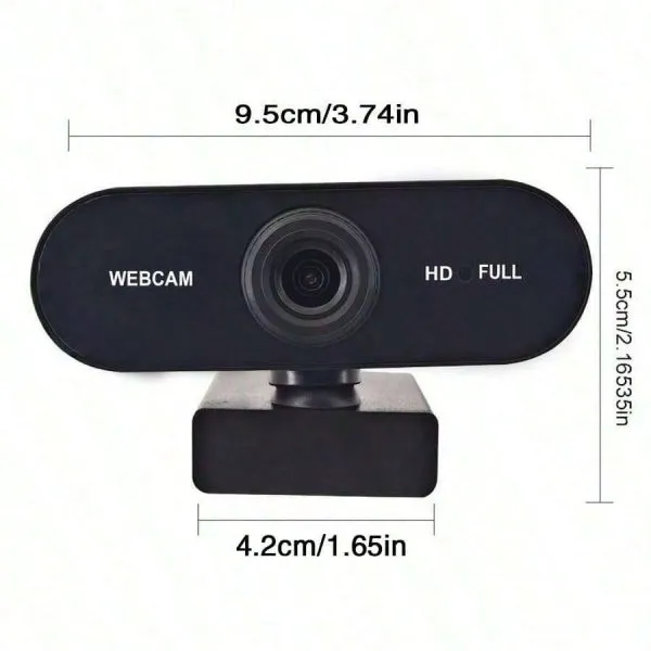 Webcam USB 1080P Rotative 360° Autofocus