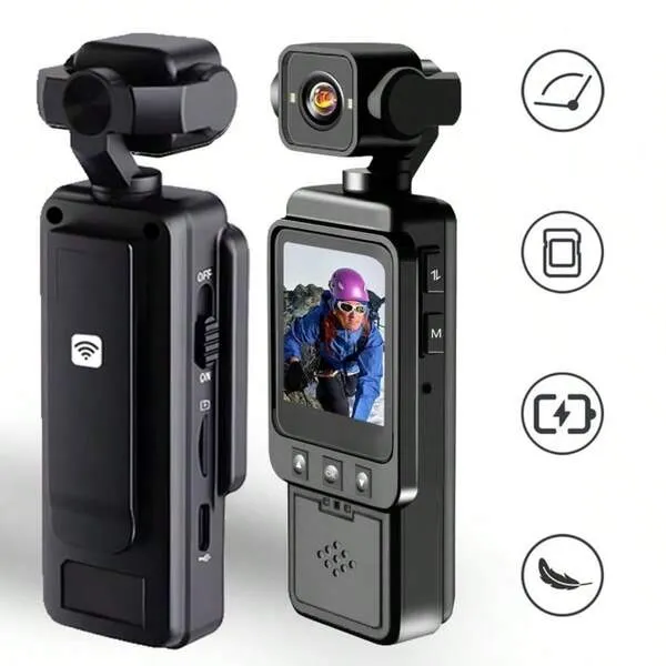 Caméra d’action 1080p Wi-Fi rotative à 360°