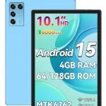 Tablette Qetupa Android 15 10,1 pouces – 4/64 ou 128 Go