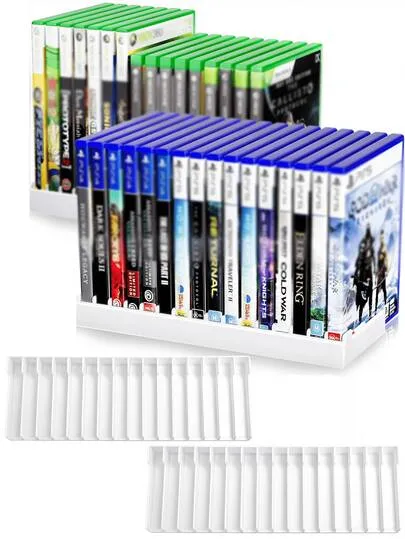 Support vertical empilable pour 16 disques de jeux