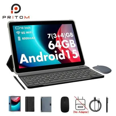 Tablette PRITOM 10,1″ Android 15 – 7Go/64Go + Kit