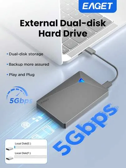 Disque dur externe EAGET USB 3.0 – 500 Go