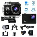 Mini caméra d’action 4K étanche avec stabilisation EIS
