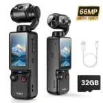 W&O Appareil photo numérique 4K rotatif avec zoom 16x