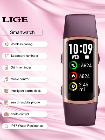 Bracelet connecté LIGE avec suivi sportif