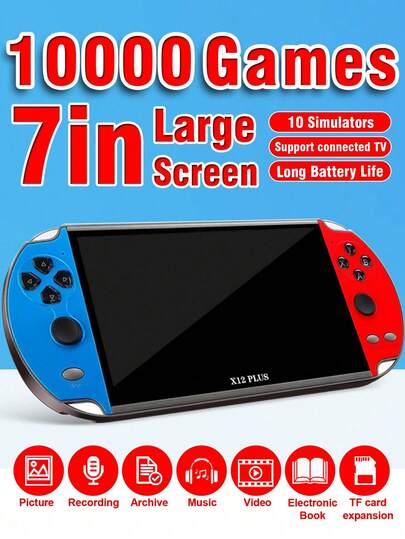 Console portable 7 pouces avec 10 000 jeux rétro